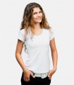 Slub knit crew neck tee